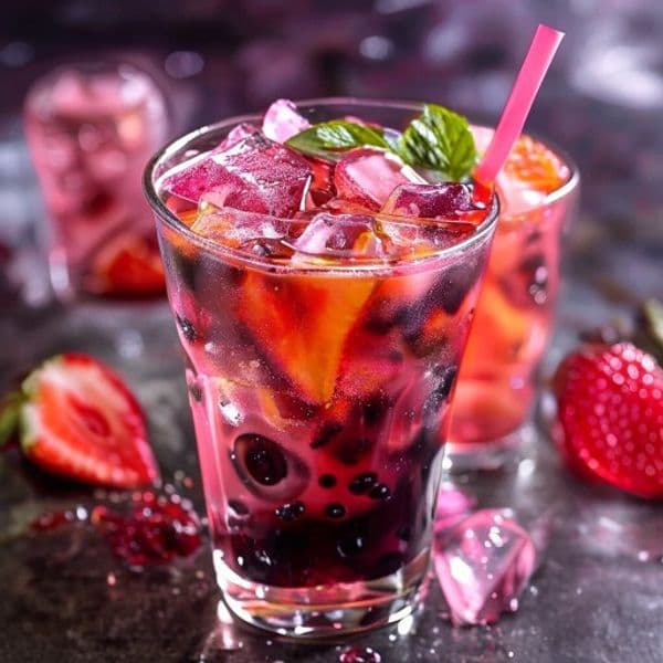 草莓紅茶 — 冷泡效果